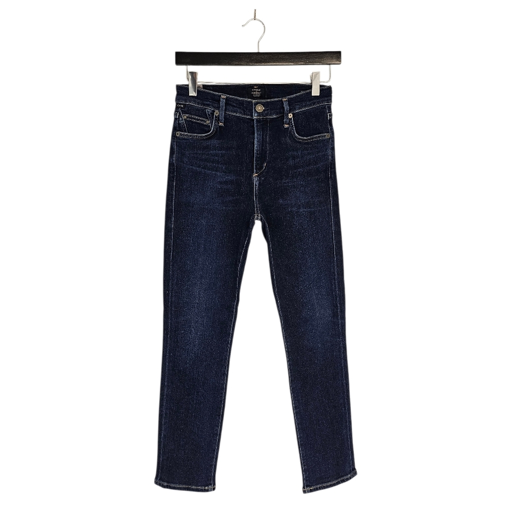 Citizens Of Humanity Rocket Crop High‎ Rise Skinny Dark Blue Jeans 26 Preowned